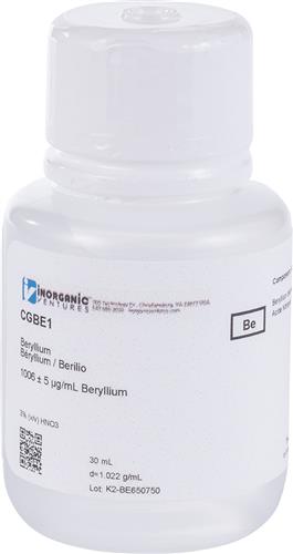 CGBE1-30ML | 1000ug mL BERYLLIUM 30mL