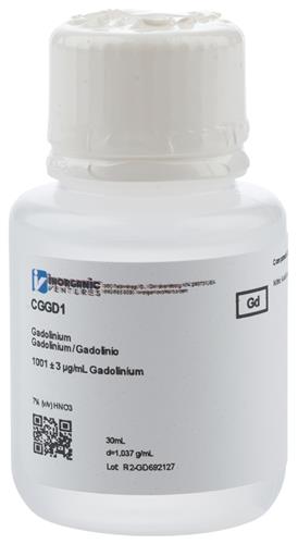 CGGD1-30ML | 1000ug mL GADOLINIUM 30mL