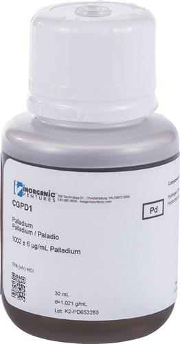 CGPD1-30ML | 1000ug mL PALLADIUM 30mL