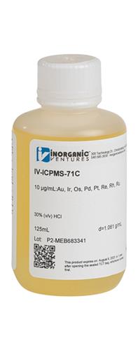 IV-ICPMS-71C-125ML | ICP MS PRECIOUS MTLS STD 125mL