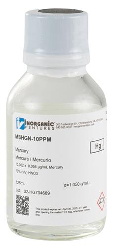 MSHGN-10PPM-125ML | 10ug mL MERCURY HNO3 125mL