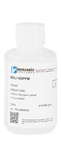 MSLI-100PPM-125ML | 100ug mL LITHIUM 125mL