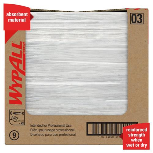 34900 | WypAll X60 Reusable Cloths 34900 White Flat Sheets