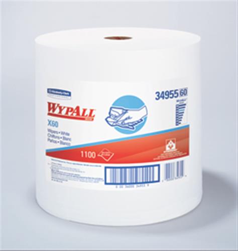 34955 | WypAll X60 Reusable Cloths 34955 White Jumbo Roll