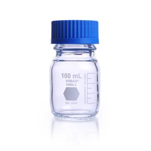 14395-100 | BOTTLE GL45 BLUE PP CAP 100ML