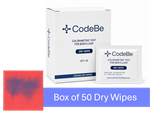 DW-FTY-CBE | CodeBe: Rapid Colorimetric Test for Beryllium - box of 50 dry wipes