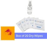 DW-TWY-CNU | CodeNu: Nuclear Detection Wipes. Rapid Colorimetric Test for uranium & plutonium - box of 20 dry wipes