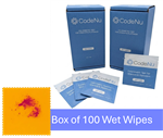 WW-STD-CNU | CodeNu: Nuclear Detection Wipes. Rapid Colorimetric Test for uranium & plutonium - box of 100 wet wipes