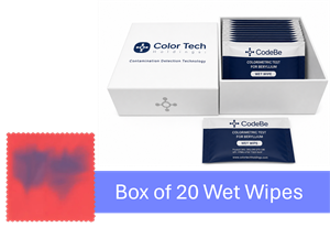 WW-TWY-CBE | CodeBe: Rapid Colorimetric Test for Beryllium - box of 20 wet wipes