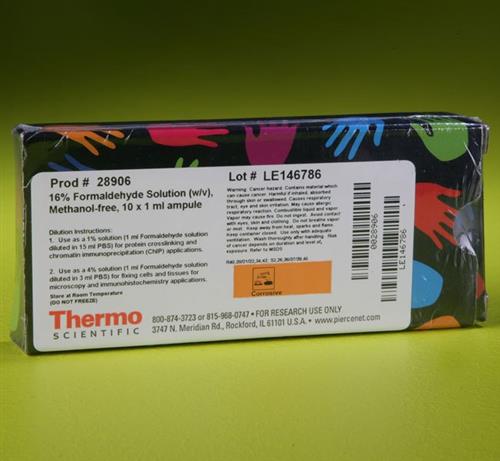 28906 | 16 FORMALDEHYDE W V METHANOL FREE 10 X 1 ML