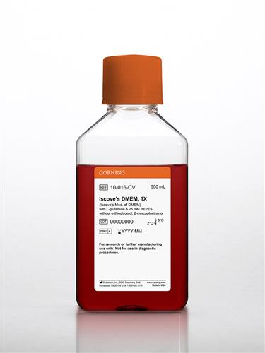 10-016-CV | Corning® 500 mL Iscove’s Modification of DMEM