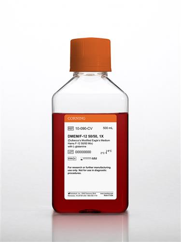 10-090-CV | Corning® 500 mL DMEM (Dulbecco’s Modified Eagle’s Medium)/Hams F-12 50/50 Mix