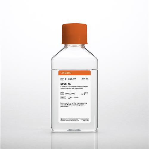 21-031-CV | Corning® Dulbecco’s Phosphate-Buffered Saline, 1X without calcium and magnesium