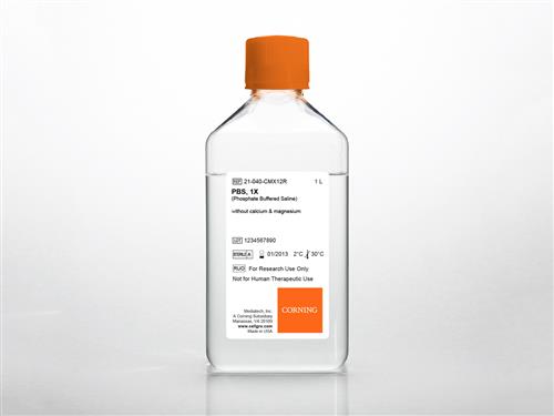 21-040-CMX12 | Corning® Phosphate-Buffered Saline, 1X without calcium and magnesium pH 7.4 ± 0.1