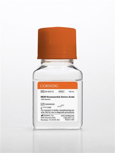 25-025-CI | Corning® 100 mL MEM Nonessential Amino Acids, 100x