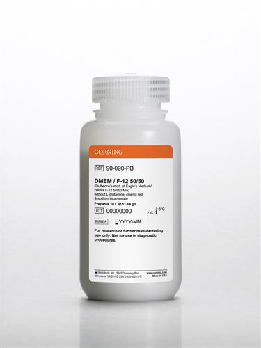 90-090-PB | Corning® 10L DMEM (Dulbecco’s Modified Eagle’s Medium)/Hams F-12 50/50 Mix, Powder