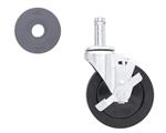 5MB | Metro 5MB 5" Resilient Rubber Swivel/Brake Stem Caster for Super Erecta Industrial Wire Shelving Racks