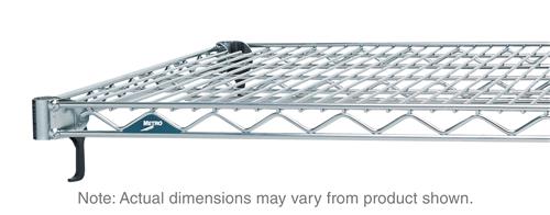 A1836NS | Metro Super Adjustable Super Erecta A1836NS Industrial Wire Shelf, Polished Stainless Steel, 18" x 36"