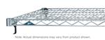 A1836NS | Metro Super Adjustable Super Erecta A1836NS Industrial Wire Shelf, Polished Stainless Steel, 18" x 36"