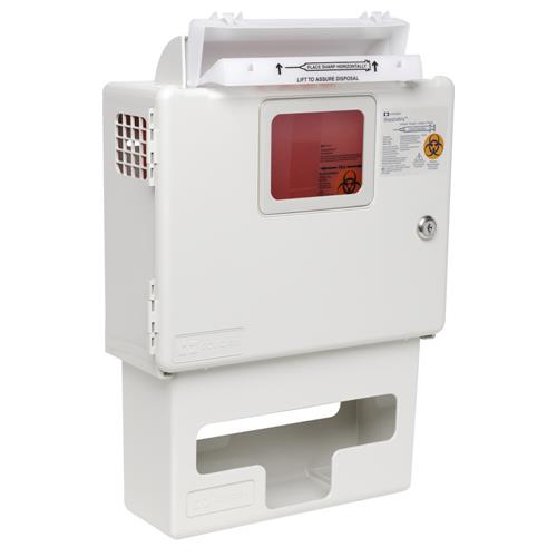 FL251 | Metro FL251 Lockable Sharps Container with Glove Box for Flexline and Lifeline Carts