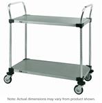 MW105 | Metro MW105 MW Series Utility Cart with 2 Stainless Steel Solid Shelves, 18" x 36" x 38"