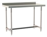 TWS2448SI-304B-S | Metro TWS2448SI-304B-S TableWorx Stationary Performance Work Table with Backsplash, Type 304 Stainless Steel Work Surface, Legs, and Leg Mounts, Stainless Steel I-Frame, 24" x 48"
