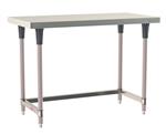 TWS2448SU-304-K | Metro TWS2448SU-304-K TableWorx Stationary Performance Work Table, Type 304 Stainless Steel Work Surface, Metroseal Gray Epoxy Coated Legs and Polymer Leg Mounts, Stainless Steel 3-Sided Frame, 24" x 48"