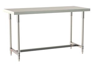TWS2460SI-304-S | Metro TWS2460SI-304-S TableWorx Stationary Performance Work Table, Type 304 Stainless Steel Work Surface, Legs, and Leg Mounts, Stainless Steel I-Frame, 24" x 60"