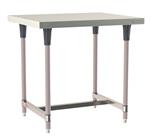 TWS3036SI-304-K | Metro TWS3036SI-304-K TableWorx Stationary Performance Work Table, Type 304 Stainless Steel Work Surface, Metroseal Gray Epoxy Coated Legs and Polymer Leg Mounts, Stainless Steel I-Frame, 30" x 36"