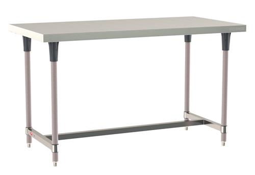 TWS3060SI-304-K | Metro TWS3060SI-304-K TableWorx Stationary Performance Work Table, Type 304 Stainless Steel Work Surface, Metroseal Gray Epoxy Coated Legs and Polymer Leg Mounts, Stainless Steel I-Frame, 30" x 60"