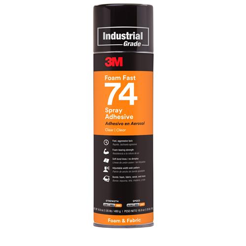 7000121435 | 3M Foam Fast Spray Adhesive 74 Clear 24 fl oz Can