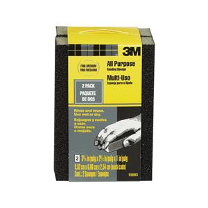 7010375224 |  3 3/4 in x 2 5/8 in x 1 in, Dual Grit, Fine/Medium, 3 sponges/pack, 6 pks/cs