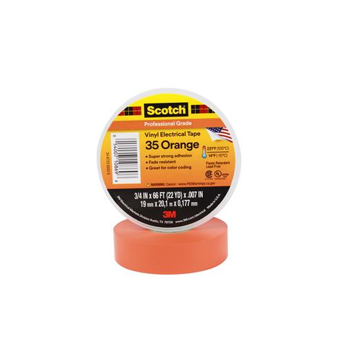 7000031581 |  3/4 in x 66 ft, Orange, 10 rolls/carton, 100 rolls/Case