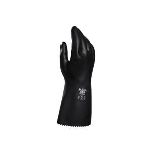 339428 | Hvy wt 14 knit lined neoprene black pinked cuff ro
