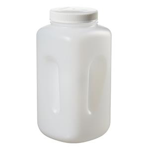 2123-0010 | Large Wide Mouth Square Bottle HDPE 4 L