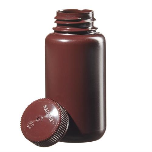 2106-0008 | Amber Wide Mouth Bottle HDPE 250 mL