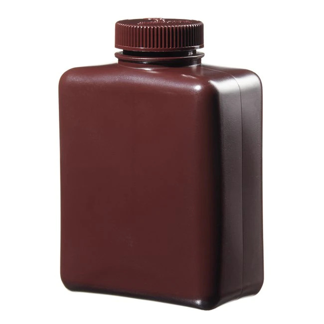 2009-0032 | Amber Rectangular Bottle HDPE 1000 mL