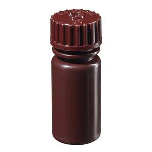 312004-9125 | Bottle Small Narrow Mouth Boston Round HDPE Amber