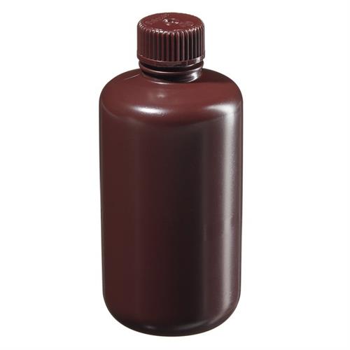 2004-0008 | Amber Narrow Mouth Bottle HDPE 250 mL