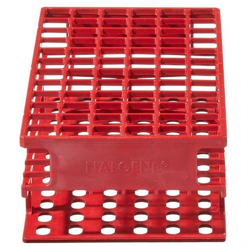 5976-0513 | Test Tube Rack Unwire Red PP 13 mm