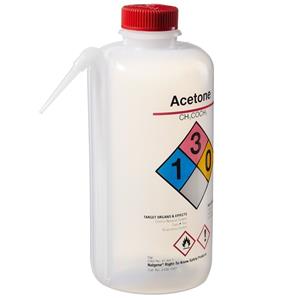 2436-1001 | Wash Bottle Unitary RTK Acetone LDPE Red 1 L
