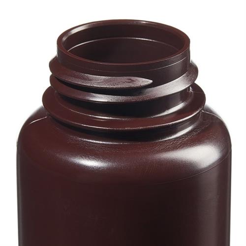 312185-0008 | Packaging Bottle Wide Mouth HDPE Amber 8 oz 250 mL