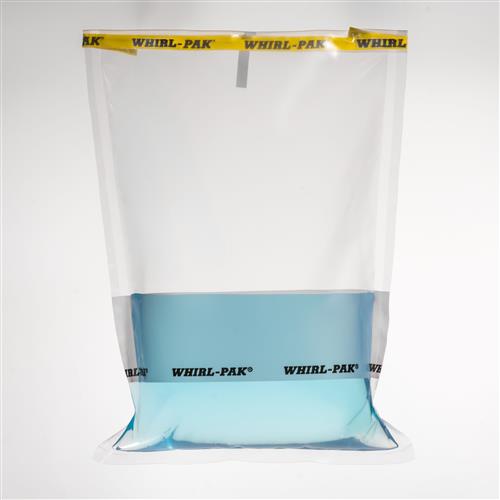 B01195 | Whirl-Pak® Write-On Bags - 55 oz. (1,627 ml) Box of 500 - Yellow Tape