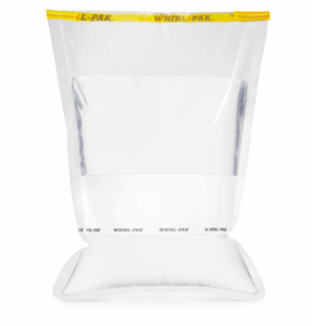 B01447 | Whirl-Pak® Flat Wire Bags with Write-On Strip - 184 oz. (5,441 ml) - Box of 100