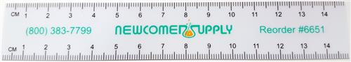 Newcomer Supply Opaque Metric Ruler, 15cm, 10/pack. Flexible plastic 
