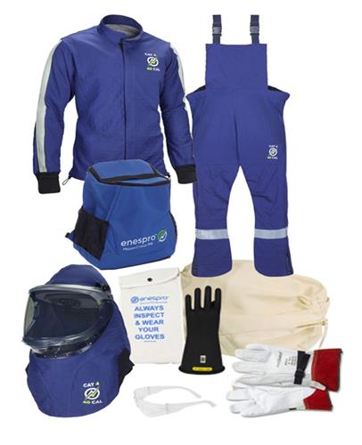 ARC40KIT-XL09 | Enespro AGP 40 Cal Arc Flash Kit with Lift Front Hood & Voltage Gloves (XL/09)