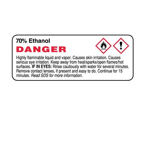 GHS-0011 | GHS Label 70 Ethanol Danger