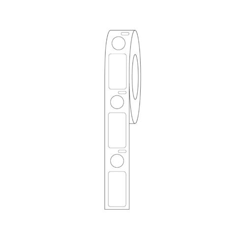 LDTC-11238-W | DIRECT THERMAL CRYO LABEL 24x13mm 9.5mm Dot for