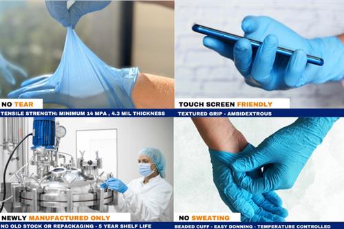 CGM-XS-01 | Powder Free Latex free Disposable FDA approved Nitrile Exam Gloves -XS