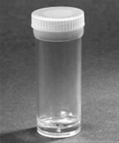 6133PC | Polycarbonate Vial with Slip On Cap 3 4 x 2 in. 19